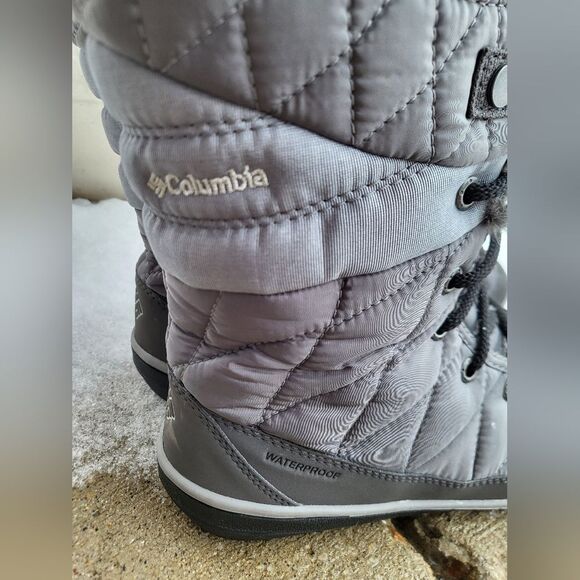 Columbia Women's Heavenly Omni-Heat Snow Boot Gray Sz 7 Waterproof Faux Fur - Picture 2 of 12